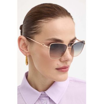 Furla ochelari de soare femei, culoarea auriu, SFU714_5808FC