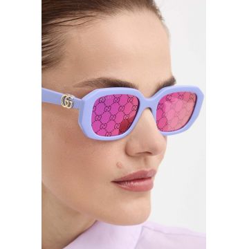 Gucci ochelari de soare femei, culoarea violet