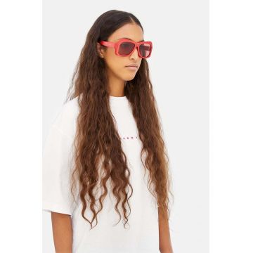 Marni ochelari de soare Tiznit Metallic Cherry femei, culoarea rosu, EYMRN00056.003.K06