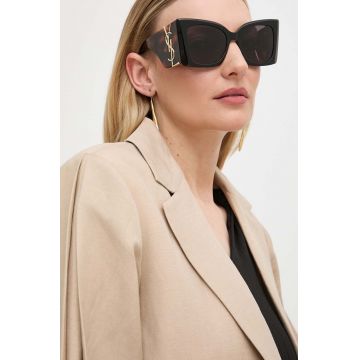 Saint Laurent ochelari de soare femei, culoarea negru