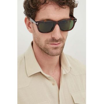 Tom Ford ochelari de soare barbati, culoarea maro, FT1076_5454N