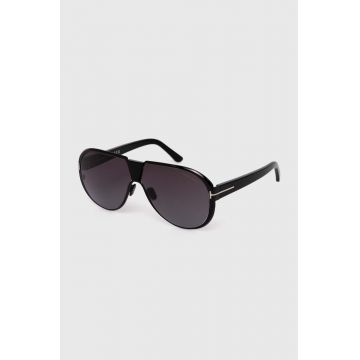 Tom Ford ochelari de soare barbati, culoarea negru, FT1072_6401B