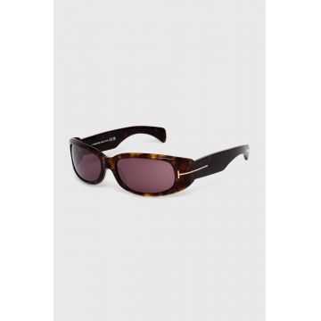 Tom Ford ochelari de soare femei, culoarea maro, FT1064_5952S