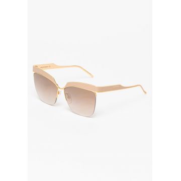 Ochelari de soare cat-eye cu detaliu pe rama superioara