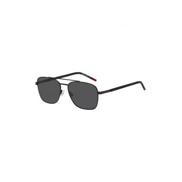 Ochelari de soare aviator metalici - Negru/Gri antracit