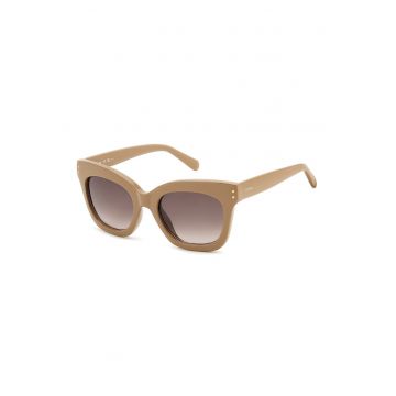 Ochelari de soare - cat-eye cu lentile in degrade - Bej