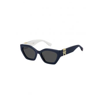 Ochelari de soare cat-eye cu lentile uni - Bleumarin