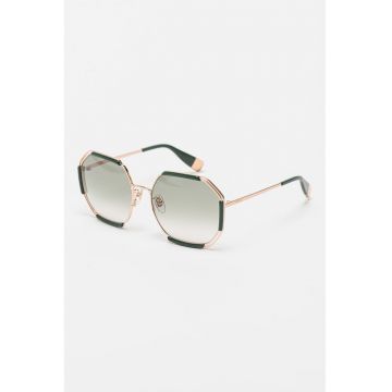 Ochelari de soare hexagonali cu rama metalica