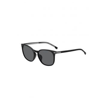 Ochelari de soare wayfarer cu lentile polarizate - Negru/Gri antracit