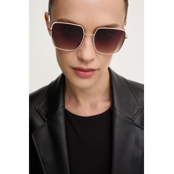 Answear Lab ochelari de soare femei, culoarea alb