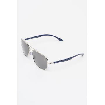 Ochelari de soare aviator unisex cu lentile uni - Albastru