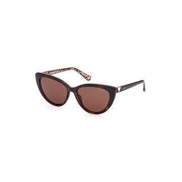 Ochelari de soare cat-eye unisex cu brate contrastante