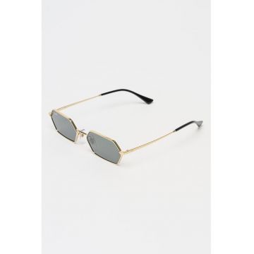 Ochelari de soare hexagonali unisex - Auriu/Negru