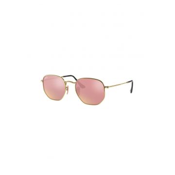 Ochelari de soare hexagonali unisex cu lentile polarizate