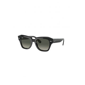 Ochelari de soare patrati unisex cu lentile in degrade - Negru