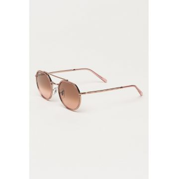 Ochelari de soare rotunzi unisex - Auriu rose