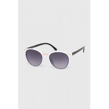 Answear Lab ochelari de soare femei, culoarea alb